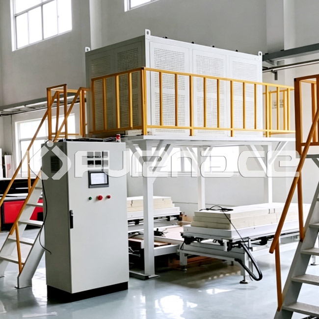 Split-type large touchscreen controlled hydraulic lifting furnace