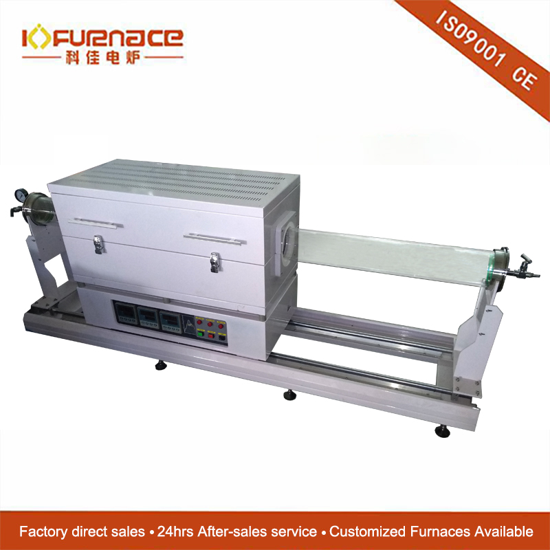 Sliding three-zone tube furnace