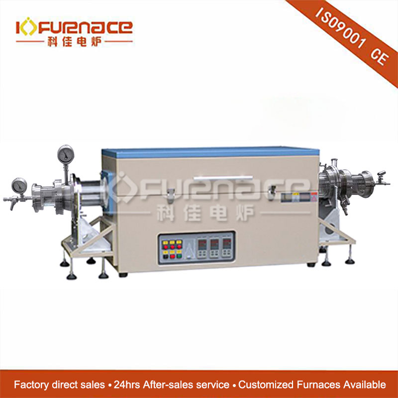 Dual Quartz Tubes (5＂/4＂) & Three Zones CVD Furnace upto 1200C for Graphene Film