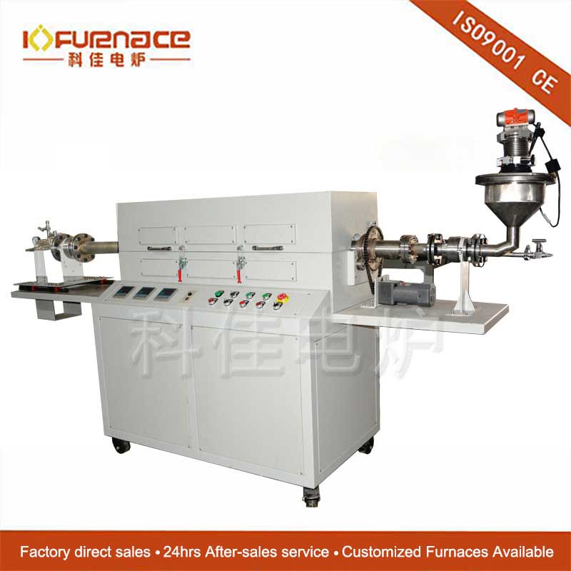 3 zone automatic feeding and discharging Rotary Tilt Tube furnace