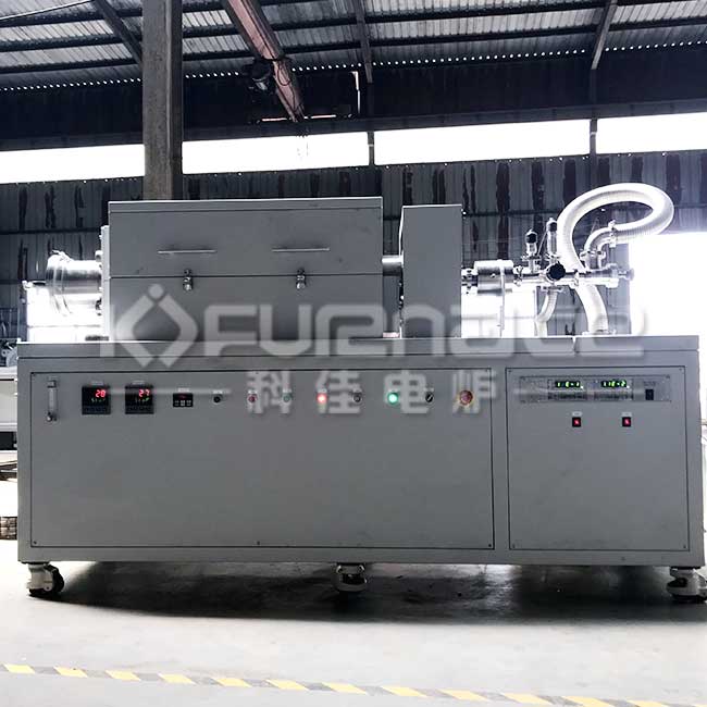 High vacuum rotating tilt tube furnace